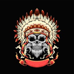 Apache skull Illustration