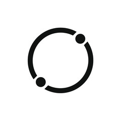 draw a circle with two small circles on the sides