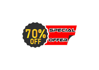 70 percent off discount label and sale banner 7