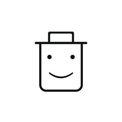 trash can icon vector image