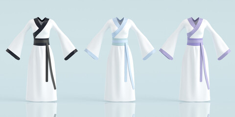 3d rendering chinese style ancient clothes