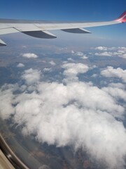 Naklejka na ściany i meble view from airplane window
