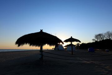 Evening view by the sea
