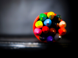 balls on black background