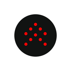 the red waypoints face up inside the circle