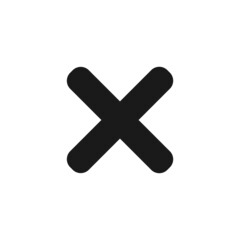 Obraz premium icon of the cross. vector simple flat illustration