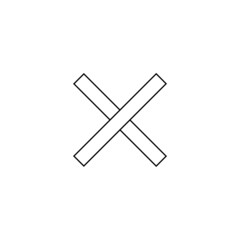 icon of the cross. vector simple flat illustration