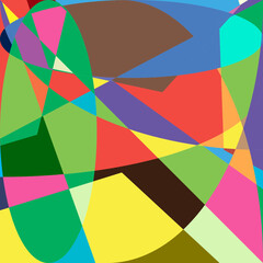 Colorful geometric and curve background pattern Vector Image
