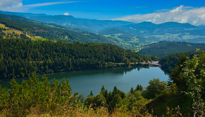 Fototapeta na wymiar Blick auf den Lac Blanc in den Vogesen