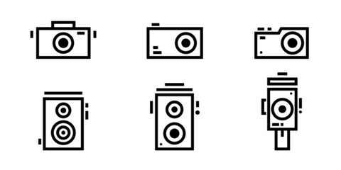 Camera icon set. Photo camera icon. Vector illustration.
