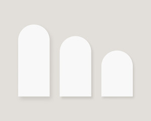 Fototapeta premium Paper mockup set. Blank white paper mockup vector. Mockup isolated. Template design. Vector illustration.