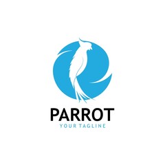 Obraz premium Parrot Logo Design Vector template