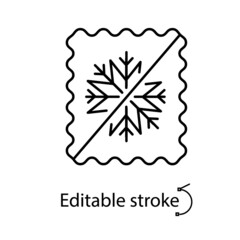 Thermal underwear outline icon. Weather protection. Thermal insulated fabric feature. Fiber typ