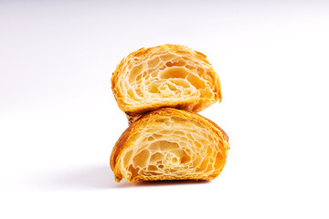 French Croissant isolated from white background
