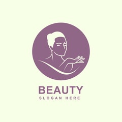 Beauty logo template design vector icon illustration.