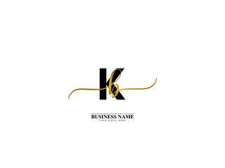 Letter KB Logo, creative kb bk signature logo for wedding, fashion, apparel and clothing brand or any business - obrazy, fototapety, plakaty