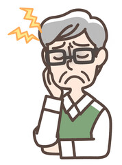 頭痛　神経痛　歯痛　おじいさん