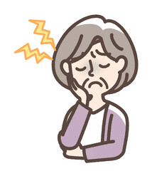 頭痛　神経痛　歯痛　おばあさん