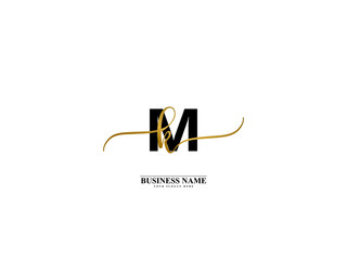 Letter MK Logo, creative mk km signature logo for wedding, fashion, apparel and clothing brand or any business