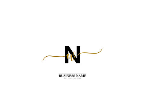 Letter NW Logo, creative nw wn signature logo for wedding, fashion, apparel and clothing brand or any business