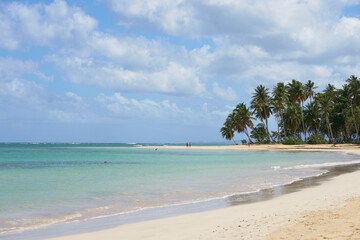 Disfrutando de la playa del Caribe