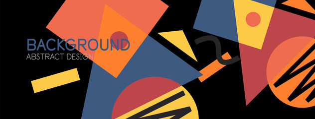 Abstract background with blocks, lines, geometric shapes. Techno or business concept for wallpaper, banner, background, landing page