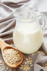Vegan oat milk, non dairy alternative milk