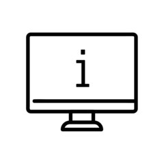 Information icon. Flat pictogram for web. Line stroke. Simple info guide symbol isolated on white background. Outline vector eps10