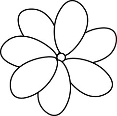 Beautiful flower decorative for poster and banner one line continuous drawing style