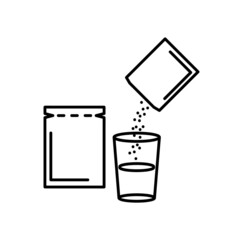 Pills flat icon. Pictogram for web. Line stroke. Isolated on white background. Vector eps10. Preparats for health