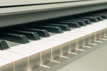 piano keys close up