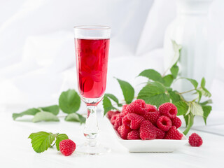 Raspberry liquor and fresh berries.