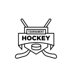 premium hockey club team vector black logo design template isolated white background