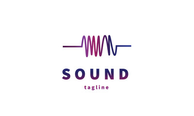 Premium vector logo sound, soundwave, music, dj, modern style