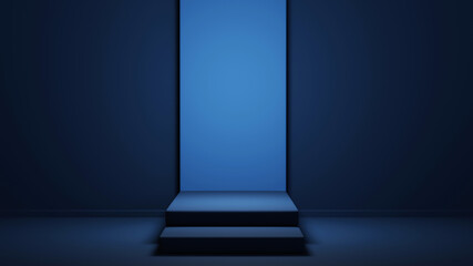 3D rendering of Background for displaying products, creams and cosmetics. For show product. Blank scene showcase mockup.