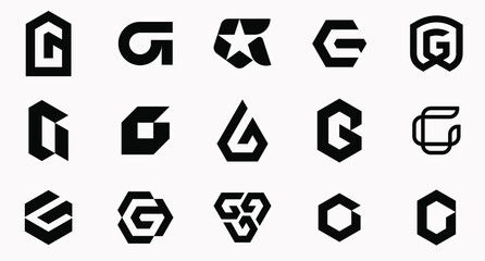 MODERN LETTER G LOGOTYPE COLLECTIONS FOR BRANDING
