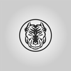 pitbull dog logo icon illustration design vector template