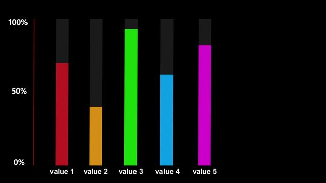 abstract colorful business graph and chart.
