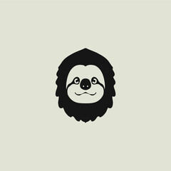 Sloth logo icon illustration design vector template