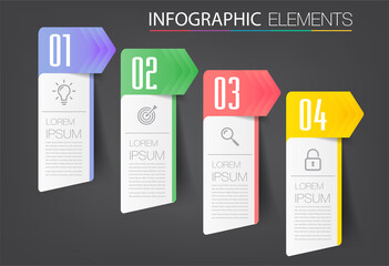 modern text box template, infographics banner 