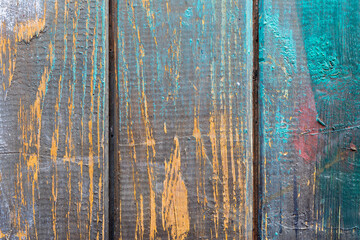 Naklejka premium Old painted boards for use as a background