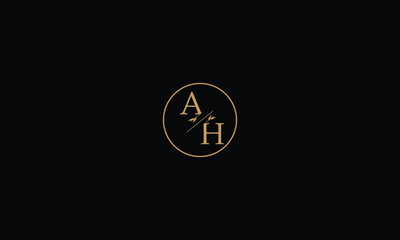 Monogram AH logo letters