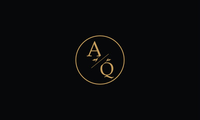  Monogram AQ vector logo letters