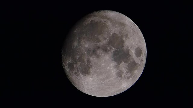 close-up full moon video, night full moon image for documentaries and movies,