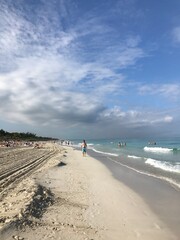 cloudy sky on the background of the sea