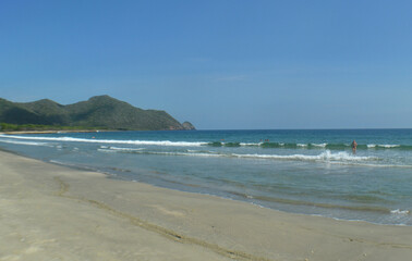 waves beach , paradise , caribbean sea , Venezuela