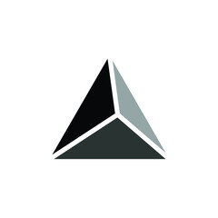 modern triangular pyramid logo icon