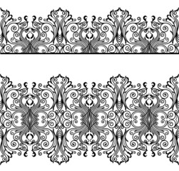 black openwork borders
