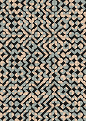 Abstract Geometric Pattern generative computational art illustration