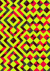Abstract Geometric Pattern generative computational art illustration